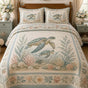 Pastel Ocean Sea Turtle | Handmade Quilted Bedding Set LD63