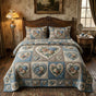 Vintage Floral Heart | Handmade Quilted Bedding Set LD70