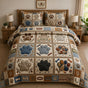Rustic Paw Print | Handmade Quilted Bedding Set LD77