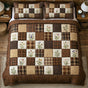 Vintage Floral & Plaid | Handmade Quilted Bedding Set LD107