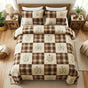 Vintage Floral & Plaid Patchwork | Handmade Quilted Bedding Set LD110