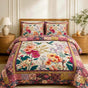 Vintage Floral & Hummingbird | Handmade Quilted Bedding Set LD139