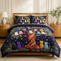 Mystic Cats Night Tree | Handmade Quilted Bedding Set LD143