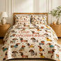 I Love Dachshunds Printed | Handmade Quilted Bedding Set LD147