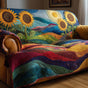 Sunflower Bloom Quilted Seat Sofa LD02