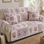 Lavender Floral Quilted Seat Sofa LD39