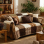 Vintage Patchwork Plaid Quilted Seat Sofa LD48