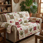 Floral Tulip Patchwork Quilted Seat Sofa LD63