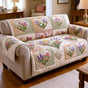 Floral Patchwork Quilted Seat Sofa LD80