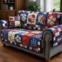 Classic Floral Patchwork Quilted Seat Sofa LD102