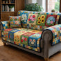 Colorful Blossom Patchwork Quilted Seat Sofa LD103