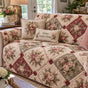 Vintage Rose Patchwork Quilted Sofa Cover LD106