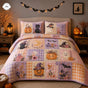 Pastel Halloween Patchwork | Handmade Quilted Bedding Set LV68