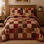 Country Style Floral & Plaid | Handmade Quilted Bedding Set LV91