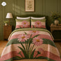 Pink Daisy Floral | Handmade Quilted Bedding Set LV98