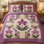 Purple Orchid Patchwork | Handmade Quilted Bedding Set LV114