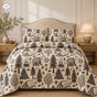 Rustic Campfire & Bear | Handmade Quilted Bedding Set LV115