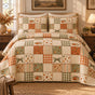 Fall Harvest Patchwork | Handmade Quilted Bedding Set LV116