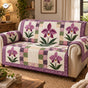 Purple Orchid Patchwork Quilted Sofa Cover LV102