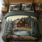Log Cabin | Handmade Quilted Bedding Set QV06