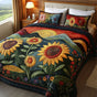 Blooming Sunscape | Handmade Quilted Bedding Set QV07