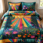 Floral Sunburst | Handmade Quilted Bedding Set QV10