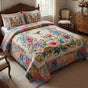 Blossom Fields | Handmade Quilted Bedding Set QV16