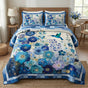 Blue Meadow | Handmade Quilted Bedding Set QV22