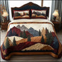 Rustic Mountain Landscape | Handmade Quilted Bedding Set QV35