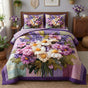 Lavender Bouquet | Handmade Quilted Bedding Set QV46