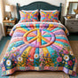 Rainbow Bloom | Handmade Quilted Bedding Set QV61