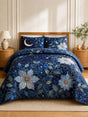 Moonlit Floral | Handmade Quilted Bedding Set QV71