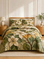 Ivory Magnolia | Handmade Quilted Bedding Set QV72