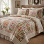 Cottage Flower Garden | Handmade Quilted Bedding Set QV89