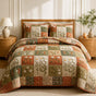 Floral Patchwork | Handmade Quilted Bedding Set QV102