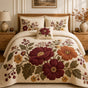 Vintage Floral Tufted | Handmade Quilted Bedding Set QV106