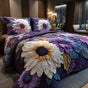Midnight Petals | Handmade Quilted Bedding Set QV117