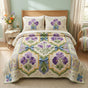 Elegant Purple Floral | Handmade Quilted Bedding Set QV118