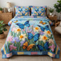 Spring Meadow Butterfly | Handmade Quilted Bedding Set QV119