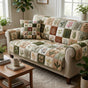 Leafy Grove Quilted Seat Sofa QV08