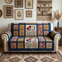 Boho Floral Quilted Seat Sofa QV21