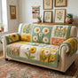 Boho Daisy Patchwork Quilted Seat Sofa QV23