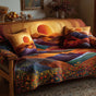 Sunset Mountain Quilted Seat Sofa QV33