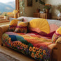 Boho Sun & Mountain Quilted Seat Sofa QV37