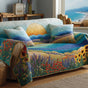 Scenic Landscape Quilted Seat Sofa QV41
