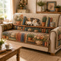 Cozy Cat & Bookshelf Quilted Seat Sofa QV75