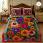 Colourful Bohemian Flower | Handmade Quilted Bedding Set TG07