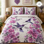 Purple Hummingbird | Handmade Quilted Bedding Set TG33