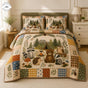 Forest Woodland Animals | Handmade Quilted Bedding Set TG66
