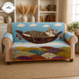 Sleeping Cat in Hammock Quilted Seat Sofa TG18